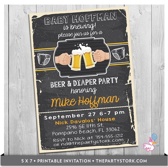 Diaper Party Invitations for Men Beer and Diaper Party Invitation Dad Beer Baby Shower Diaper Party Invitations for Men Beer and Diaper Party Invitation Dad Beer Baby Shower