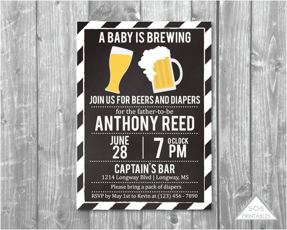 Diaper Party Invitations for Men Diaper and Beer Party Invitation Beer and Diaper Shower Diaper Party Invitations for Men Diaper and Beer Party Invitation Beer and Diaper Shower