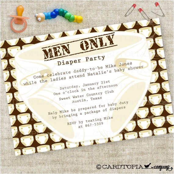 Diaper Party Invitations for Men Men Only Diaper Party Man Shower Invitation by Diaper Party Invitations for Men Men Only Diaper Party Man Shower Invitation by