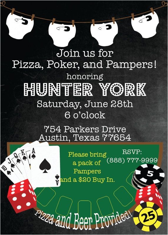 Diaper Poker Party Invitations 32 Best Diaper Poker Party Images On Pinterest Diaper