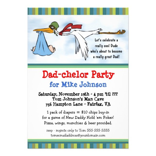 Diaper Poker Party Invitations Dadchelor Cute New Daddy Poker Party Invitations 5 Quot X 7