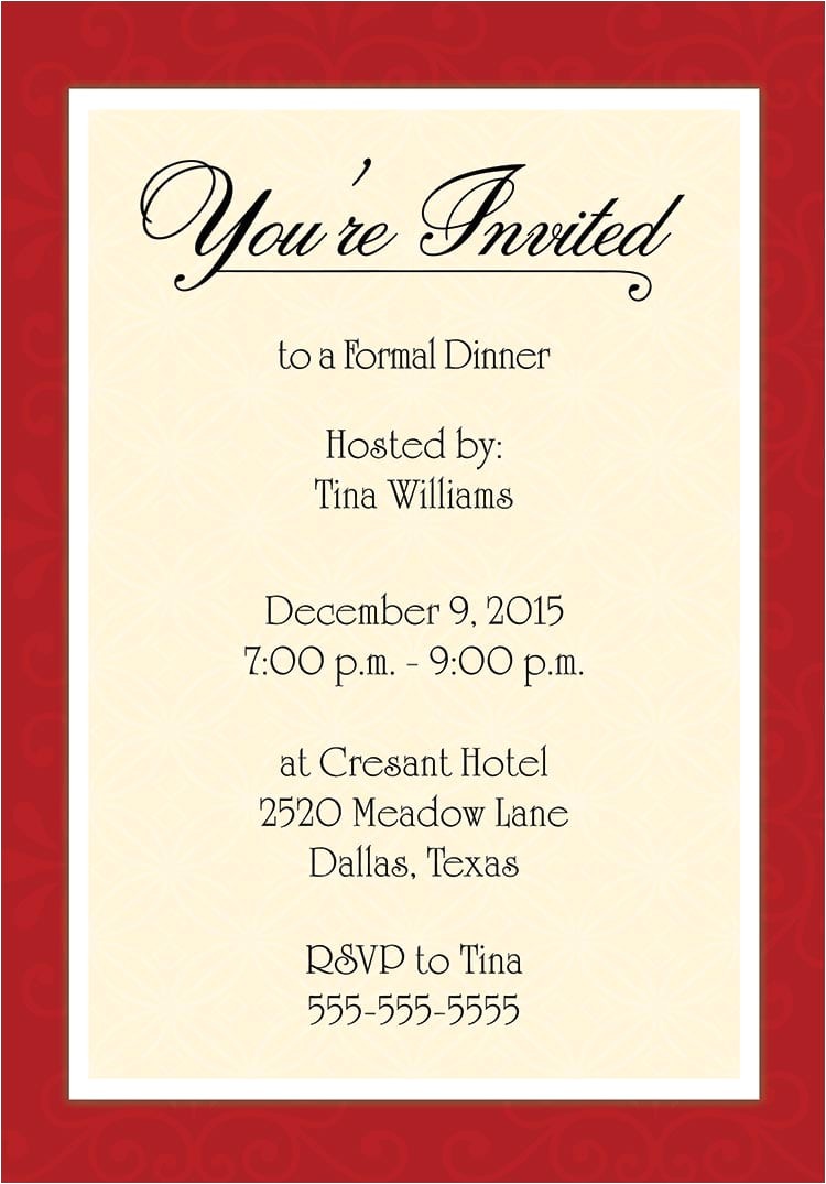 Dinner Party Invitation Templates Free Download Samples Of Invitations Of Appreciation Dinner Just B Cause