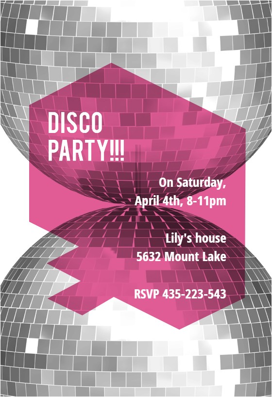 Disco Party Invites Printable Modern Disco Party Free Printable Party Invitation