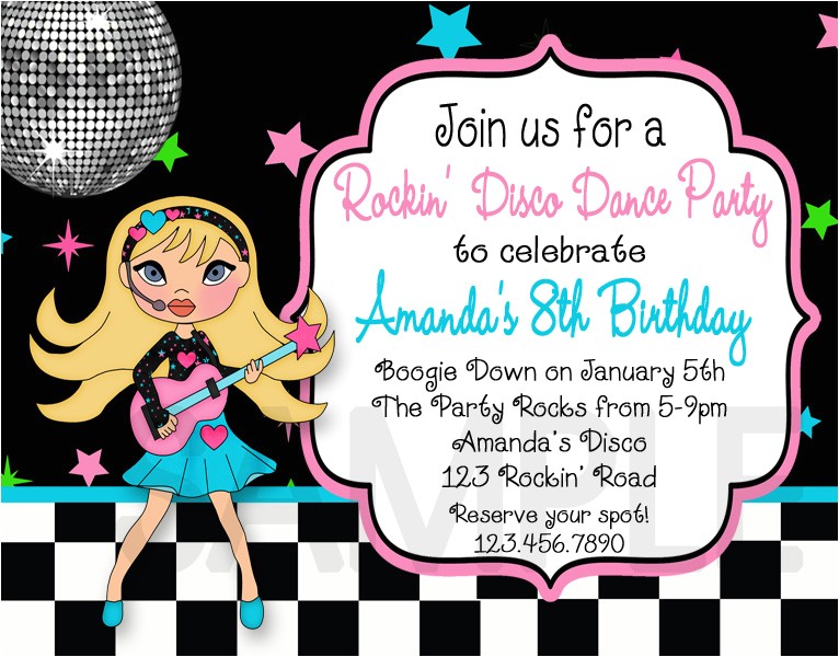 Disco theme Party Invitations Free Free Printable Birthday Invitations for Adult Free
