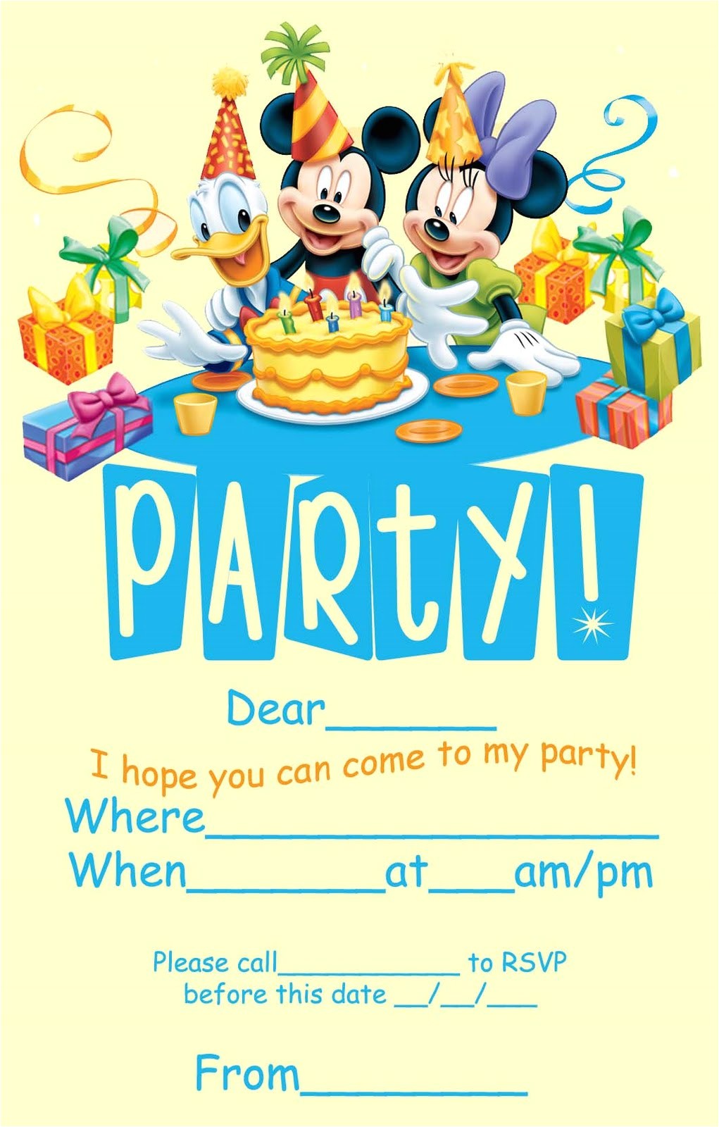 Disney themed Party Invitations Best Disney Birthday Invitations Modern Designs