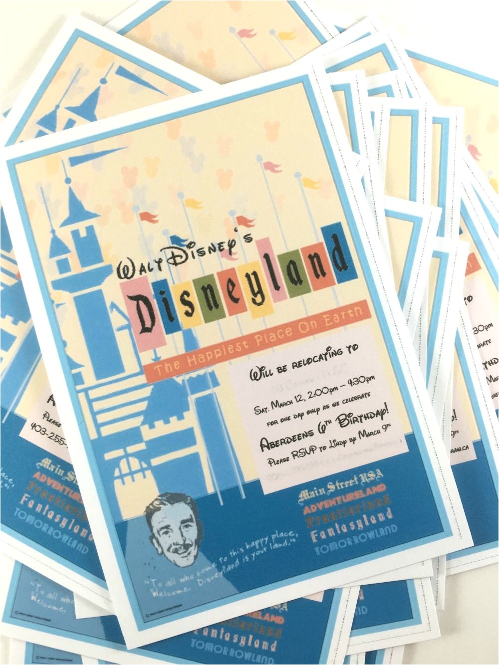 Disney themed Party Invitations Disneyland themed Birthday Party Invitation Disney Party