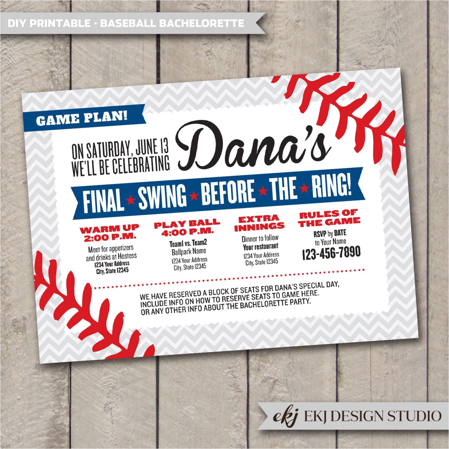Diy Bachelorette Party Invitations Diy Printable Baseball Bachelorette Invitation