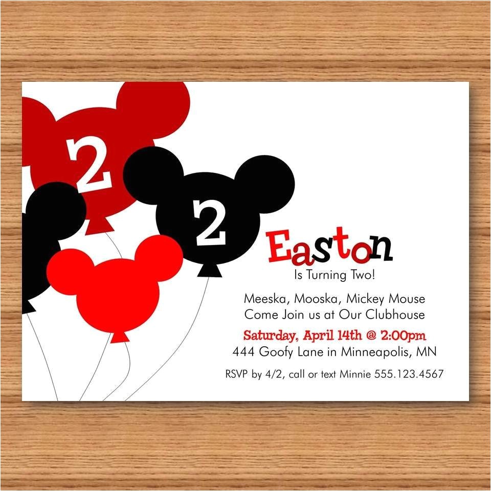 Diy Mickey Mouse Party Invitations Printable Mickey Mouse Party Invite Diy