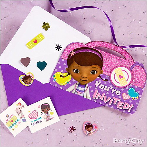 Doc Mcstuffins Invitations Party City Doc Mcstuffins Invite with Surprise Idea Party City