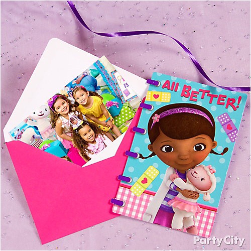 Doc Mcstuffins Invitations Party City Doc Mcstuffins Thank You Note Idea Party City