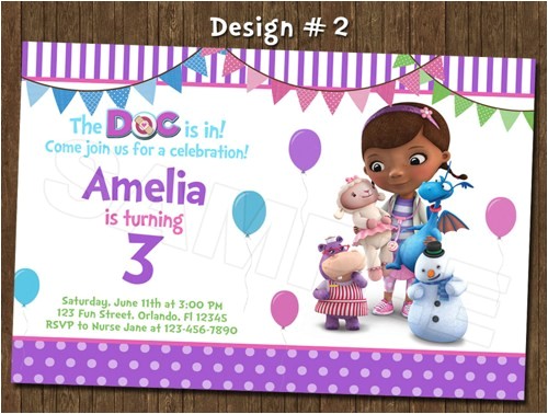 Doc Mcstuffins Party Invites Doc Mcstuffins Birthday Party Photo Invitation Printable