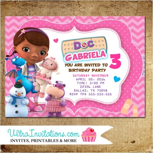 Doc Mcstuffins Party Invites Doc Mcstuffins Invitations Party Invitations Printable