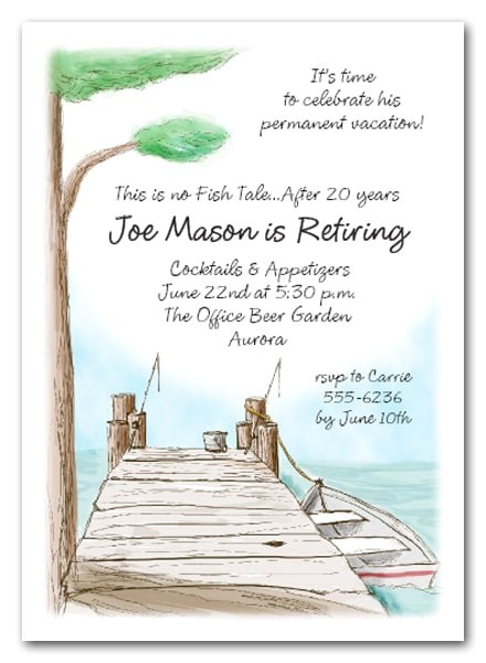 Dock Party Invitations Boat Dock Party Invitations Fishing Invitations