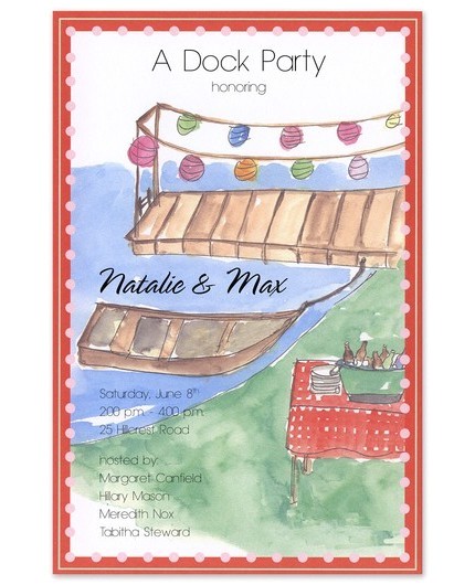 Dock Party Invitations Party Dock Invitation for Holiday Barbecues by Inviting