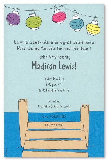 Dock Party Invitations Traditional Dock with Lanterns Invitation Myexpression 5277
