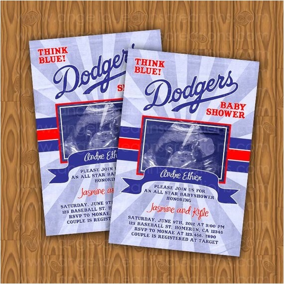 Dodger Party Invitations Dodgers Baby Shower Invitations All Star Diy by Jayarmada2