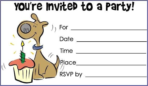 Dog Party Invitations Template Dog Birthday Invitations A Birthday Cake