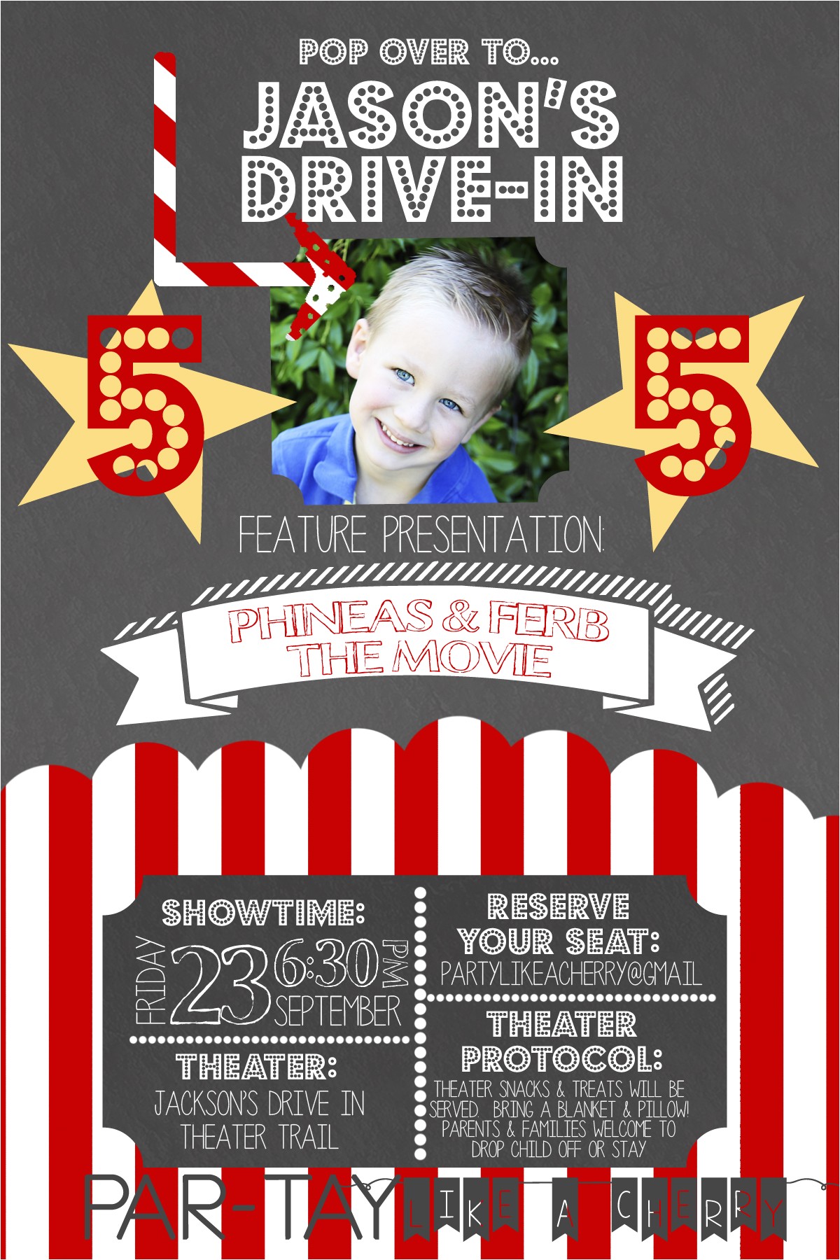 Drive In Movie Birthday Party Invitations Drive In Movie Party Invitation Party Like A Cherry Drive In Movie Birthday Party Invitations Drive In Movie Party Invitation Party Like A Cherry