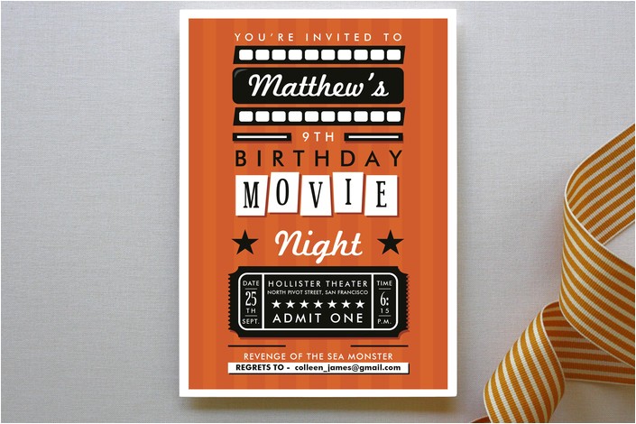 Drive In Movie Party Invitations Cool Custom Invitations for A Summer Party to Remember