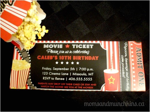 Drive In Movie Party Invitations Drive In Movie Birthday Party Moms Munchkins