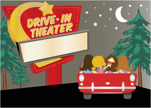 Drive In Movie Party Invitations Drive In Movie Clipart Clipart Suggest
