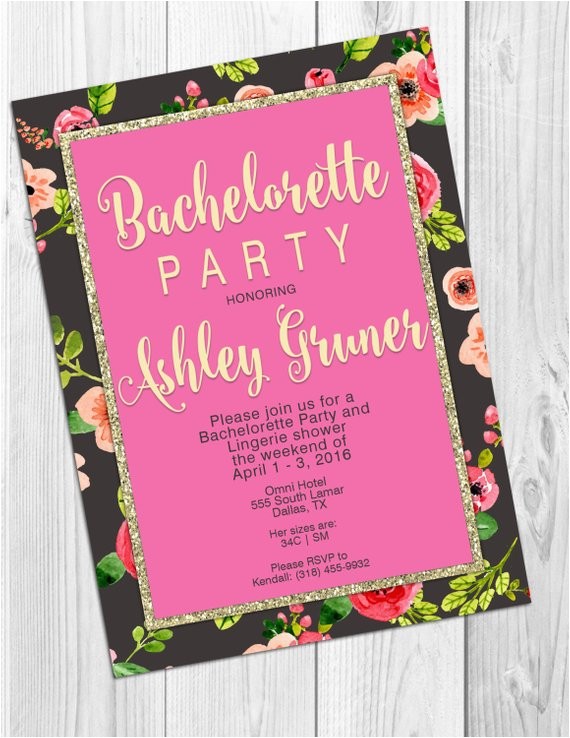 E Invites Bachelorette Party Bachelorette Party Invitation