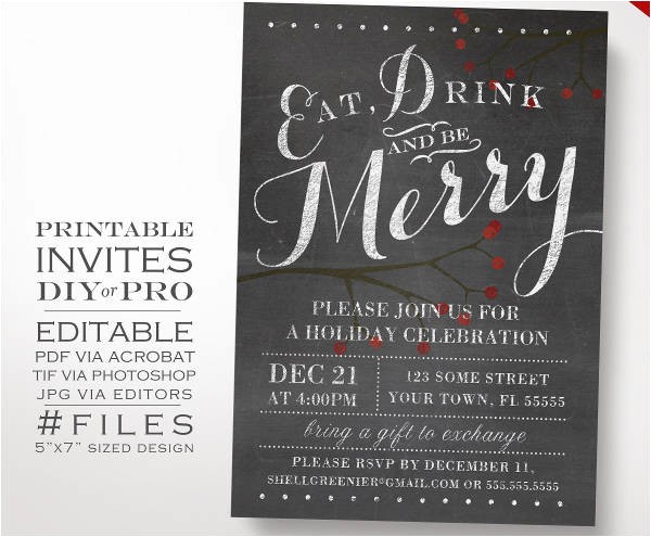 Editable Holiday Party Invitation 33 Party Invitation Templates Download Downloadcloud