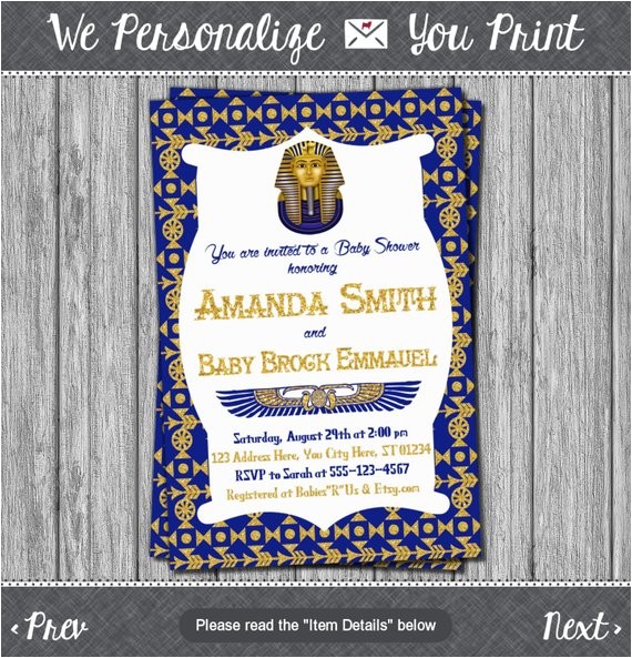 Egyptian Party Invitations Egyptian Baby Shower Invitation Egyptian theme Egyptian Party Invitations Egyptian Baby Shower Invitation Egyptian theme