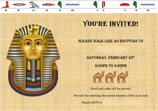 Egyptian Party Invitations Walk Like An Egyptian Party the Martha Project Egyptian Party Invitations Walk Like An Egyptian Party the Martha Project