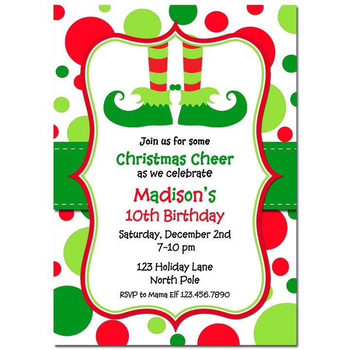 Elf On the Shelf Party Invitations Christmas Elf Feet Party Invitation by that Party Chick