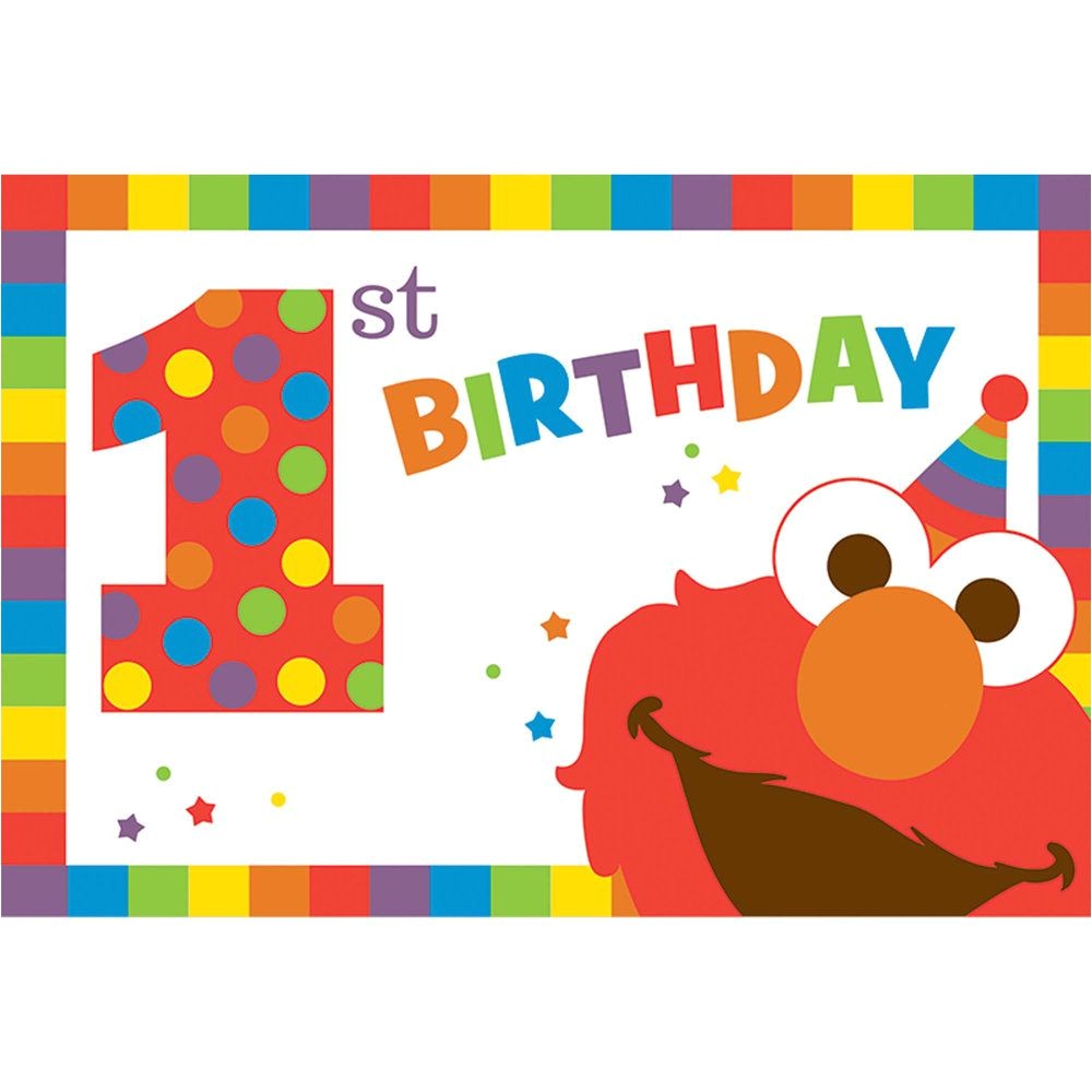 Elmo 1st Birthday Party Invitations Elmo Turns One Postcard Invitations Elmo 39 S 1st Birthday
