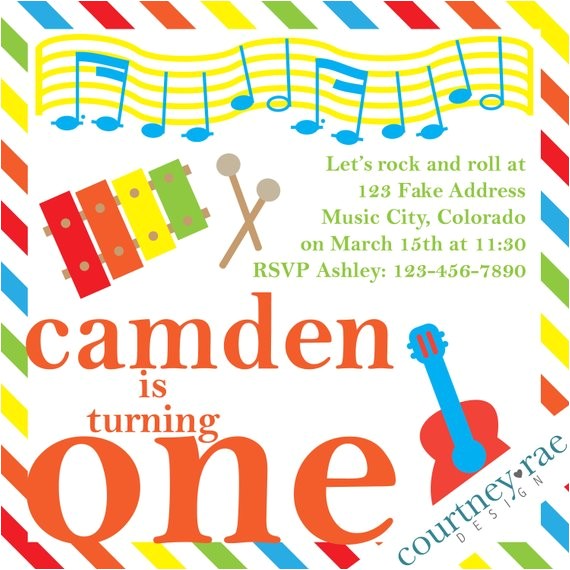 Email Party Invitations with Music Music Birthday Party Invitation
