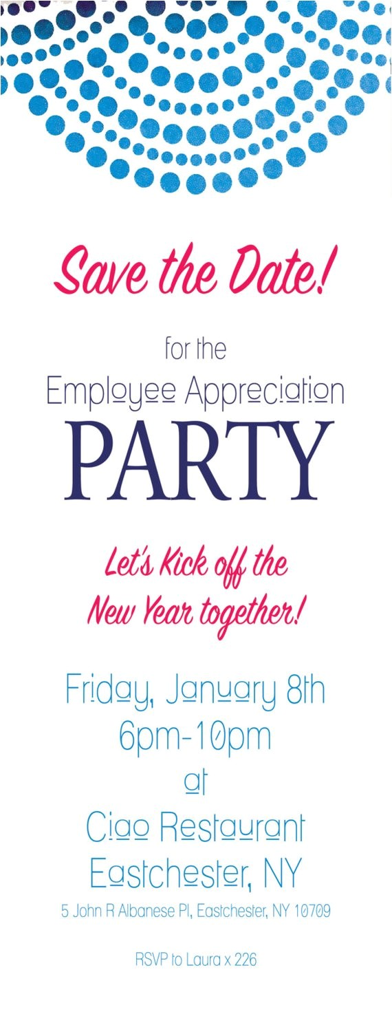 Employee Appreciation Party Invitation Items Similar to Party Invitation New Years Party