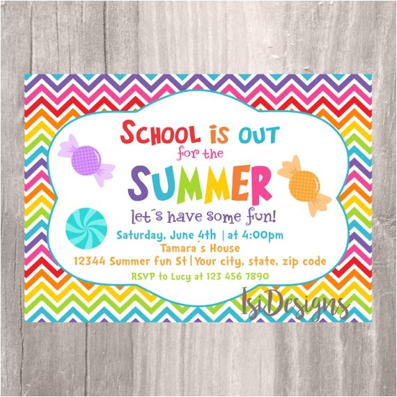 End Of School Year Party Invitation Wording End Of the Year Party Invitation Summer Party School 39 S