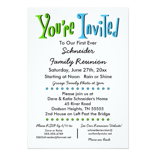 Event Photo Cards Party Invitations Fun Family Reunion Party or event Invitation Zazzle Com