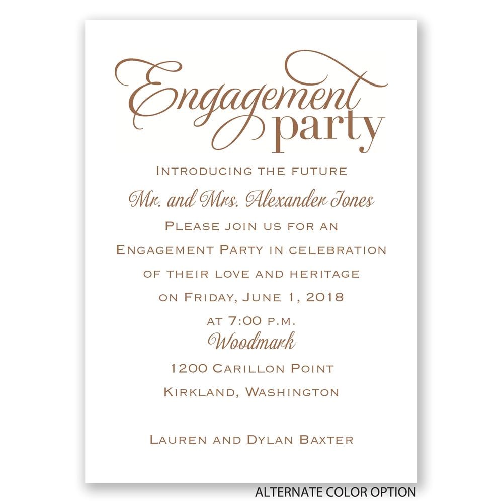 Evite Engagement Party Invitations Classic Style Mini Engagement Party Invitation