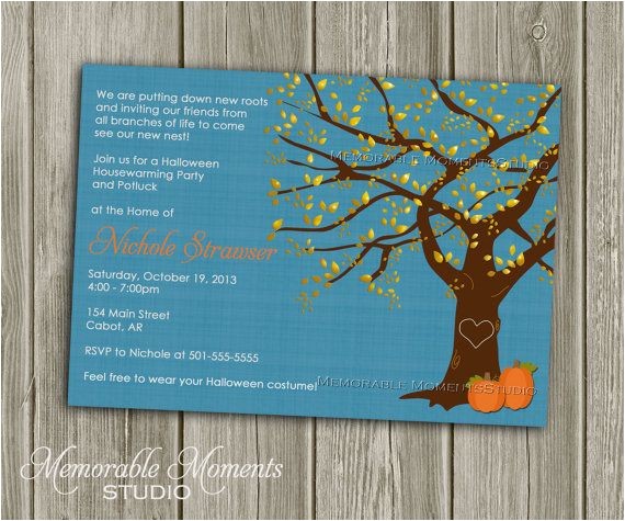 Fall Housewarming Party Invitations Printable Invitations Housewarming or Fall Party