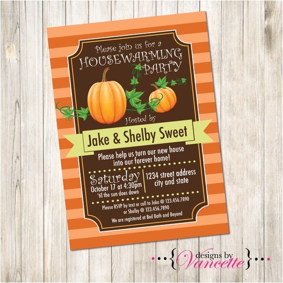 Fall Housewarming Party Invitations Thanksgiving Fall Housewarming Invite