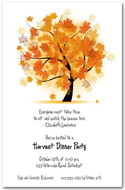 Fall Party Invites Autumn Maple Tree Invitation Fall Invitations Fall Party Invites Autumn Maple Tree Invitation Fall Invitations