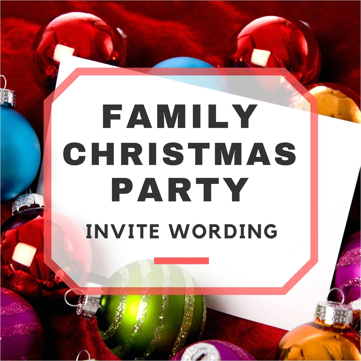 Family Holiday Party Invitation Wording Family Christmas Party Invitation Wording