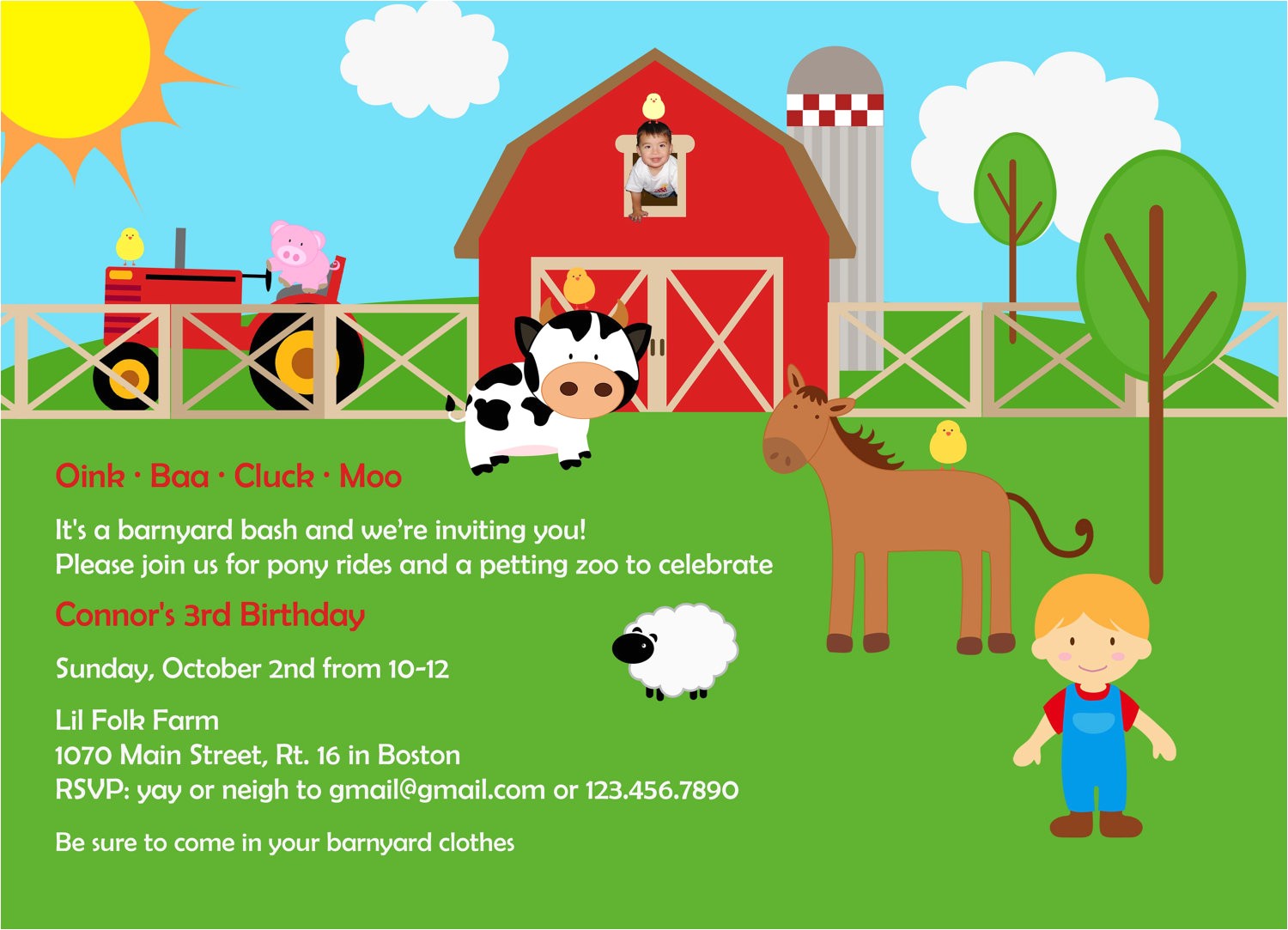 Farmyard Party Invitations Free Farm Birthday Invitations Free