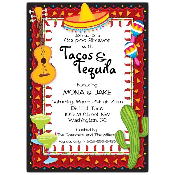 Fiesta Christmas Party Invitations Mexican Party Fiesta Invitations Paperstyle