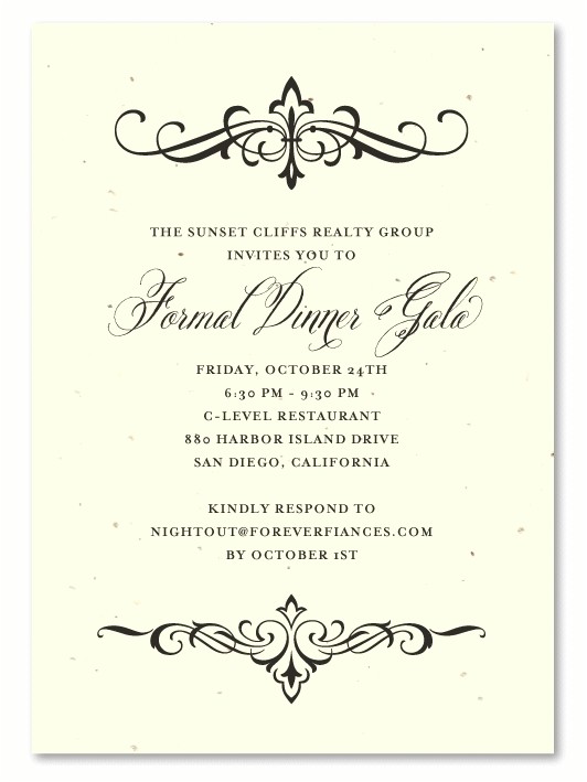 Formal Dinner Party Invitations formal Dinner Invitation Template Listmachinepro Com