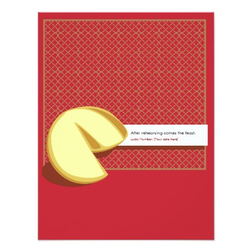 Fortune Cookie Party Invitations Chinese fortune Cookie Rehearsal Invitation Zazzle