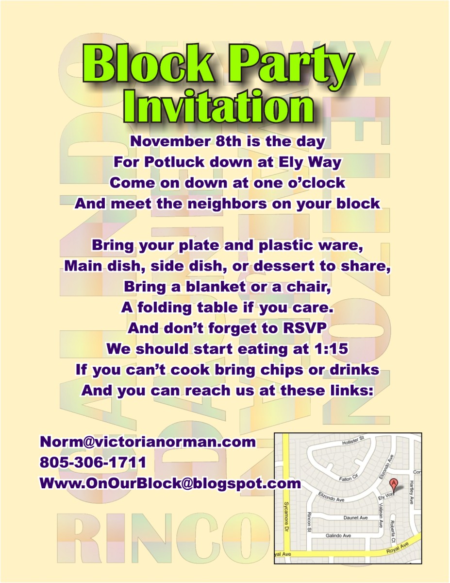 Free Block Party Invitation Template Block Party Invitation Template