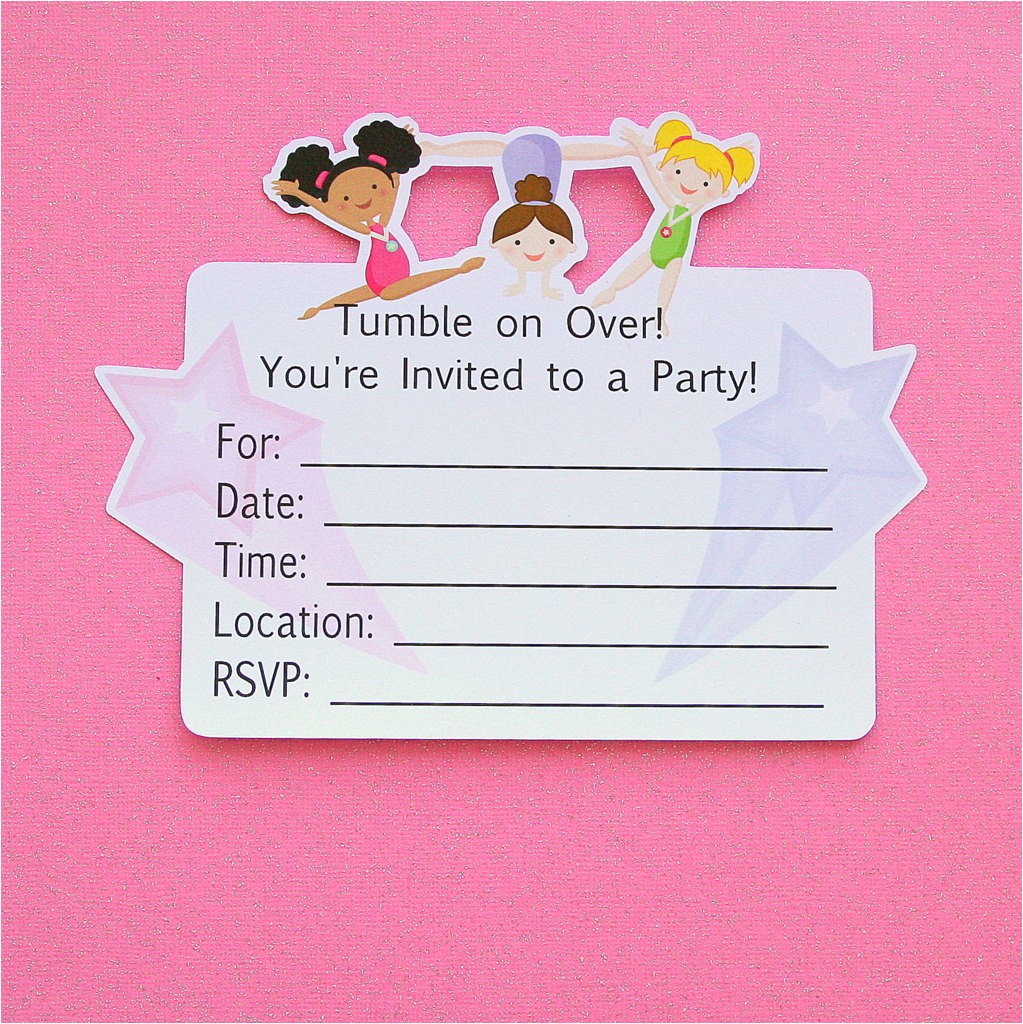 Free Gymnastics Party Invitation Templates Gymnastics Party Invitation Template Free