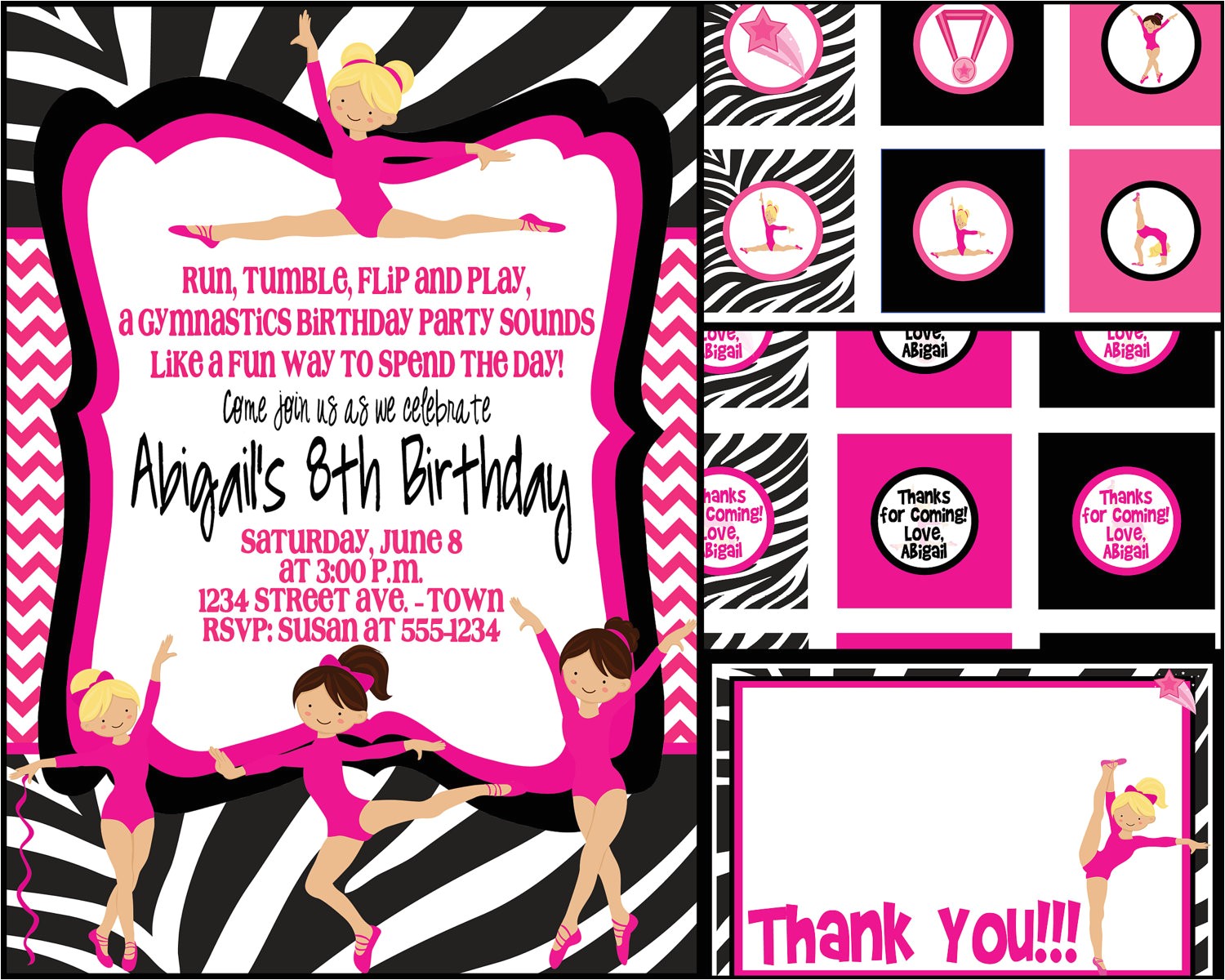 Free Gymnastics Party Invitation Templates Gymnastics Party Invitation Template Free