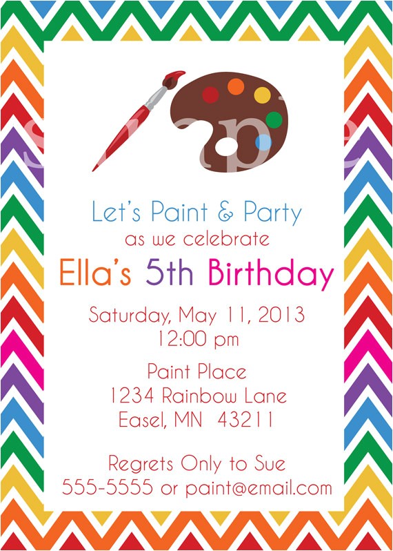 Free Paint Party Invitation Template Birthday Invites Awesome 10 Art Painting Party