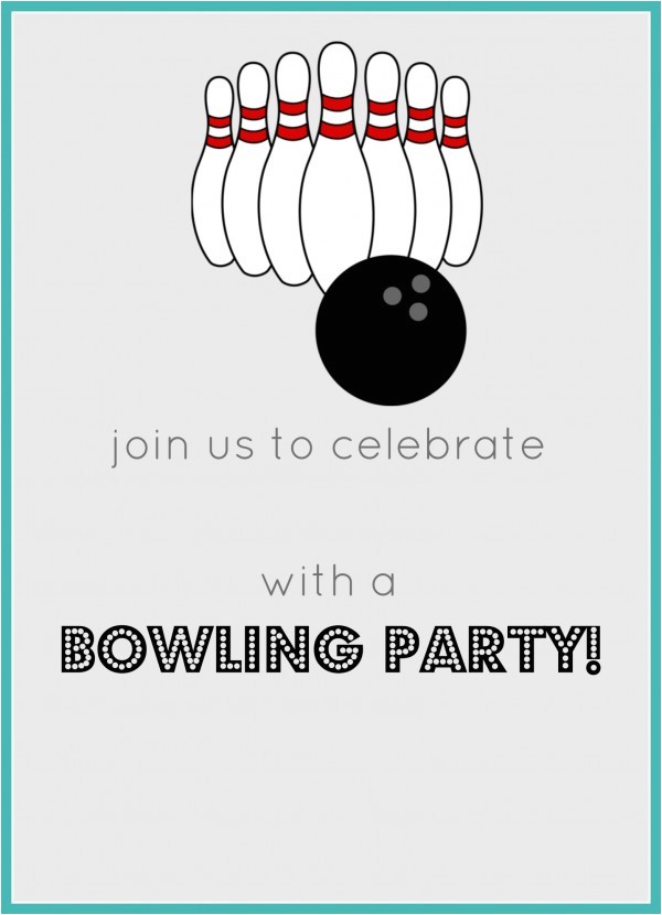 Free Printable Bowling Party Invitations for Kids Bowling Birthday Party Free Invitation Party Printables
