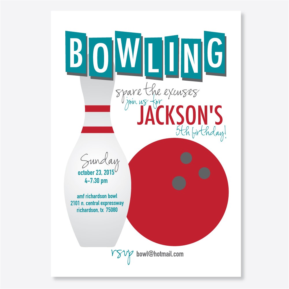 Free Printable Bowling Party Invitations for Kids Kids Bowling Party Invitations